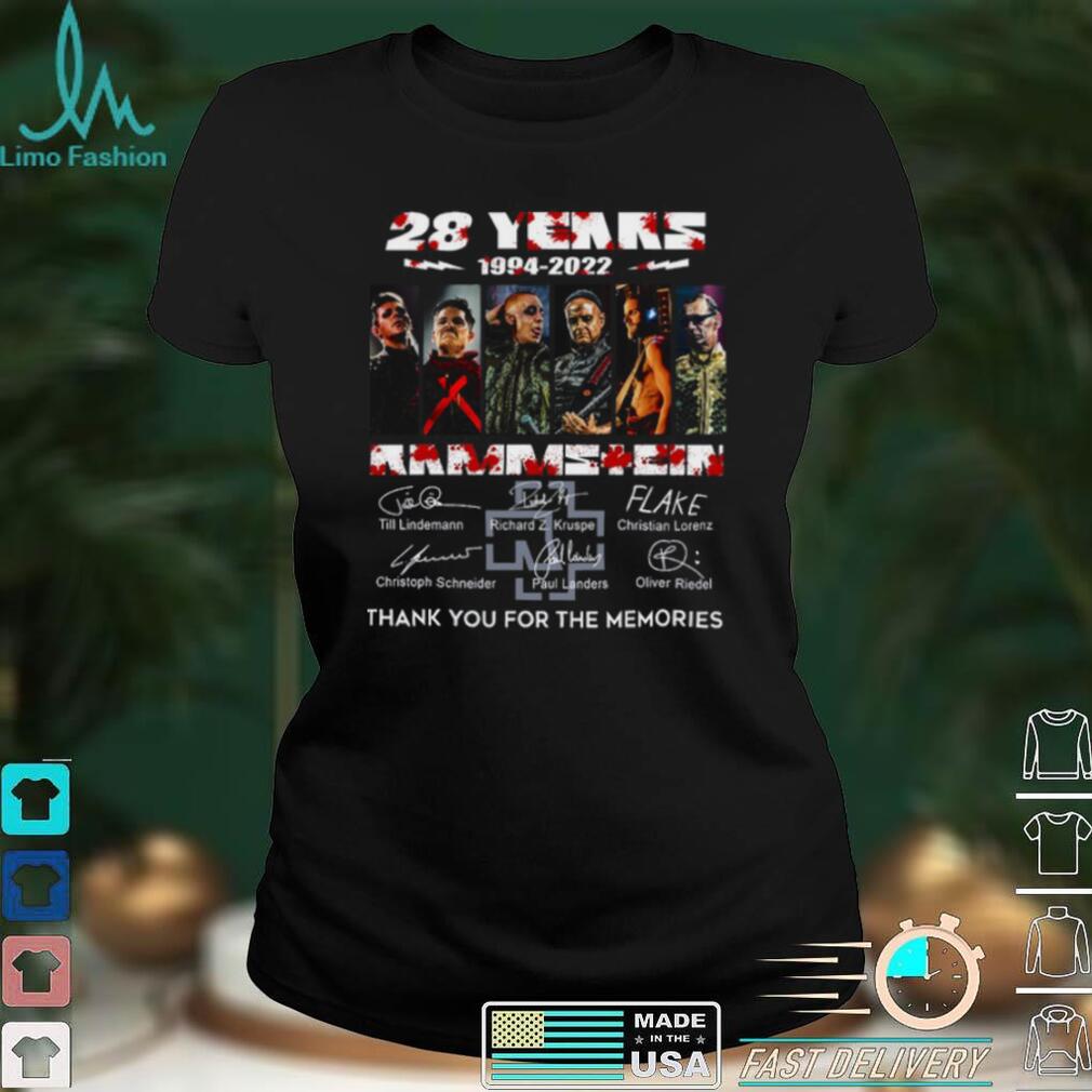 Rammstein Band 28 years 1994 2022 Signatures shirt