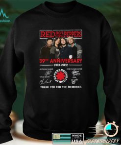Red Hot Chili Peppers 1983 2022 39th Anniversary Signatures Memories T Shirt