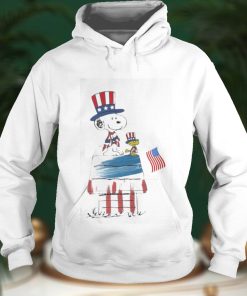 Snoopy and Woodstock American flag 4th of July Shirts