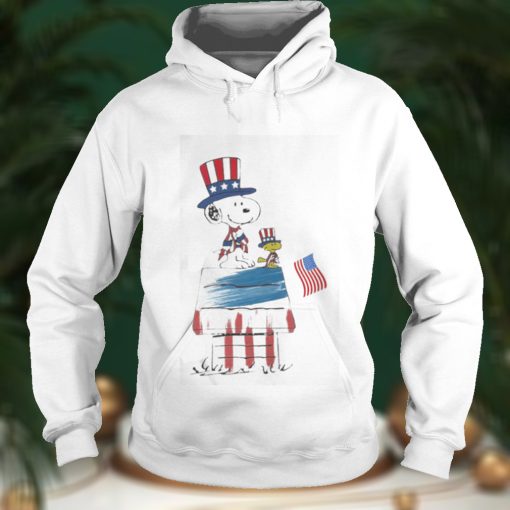 Snoopy and Woodstock American flag 4th of July Shirts