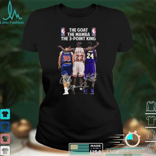 Stephen Curry #30 Kobe Bryant #24 Michael Jordan #23 champion legends signed t shirt
