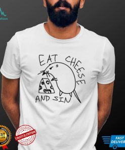 Street Art Sticker Eat Cheese And Sin Mice Shirt