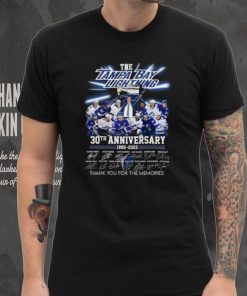 Tampa Bay Lightning 30th Anniversary 1992 2022 signatures shirt