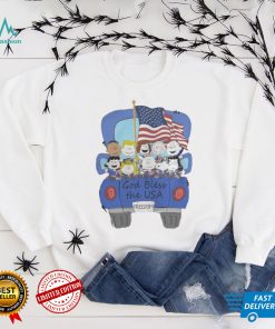 The Peanuts Characters God Bless The USA freedom 4th of July Shirts
