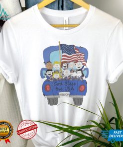 The Peanuts Characters God Bless The USA freedom 4th of July Shirts