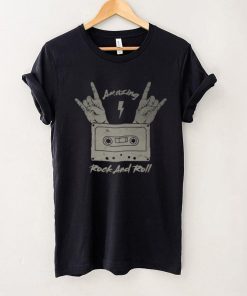 Vintage Retro I love Rock and Roll hard metal Music Casette T Shirt