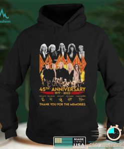 1977 2022 Def Leppard 45th Anniversary Signatures For Fans T Shirt