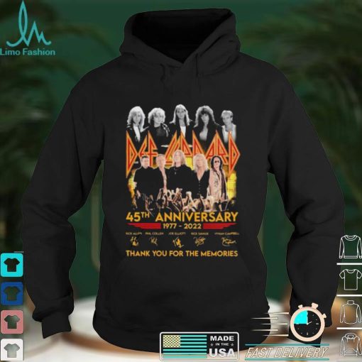 1977 2022 Def Leppard 45th Anniversary Signatures For Fans T Shirt