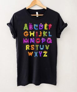 ABC Cute Monster Alphabet Halloween Teacher Costume Kids T Shirt