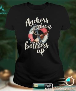 Anchors Down And Up Funny Drinking Sailing Lover Short Sleeve Unisex T Shirt