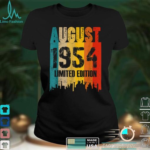 August 1954 68 Years Old Birthday Limited Edition Vintage T Shirt