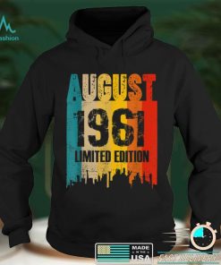 August 1961 61 Years Old Birthday Limited Edition Vintage T Shirt