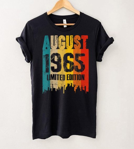 August 1965 57 Years Old Birthday Limited Edition Vintage T Shirt