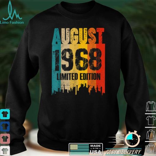 August 1968 54 Years Old Birthday Limited Edition Vintage T Shirt