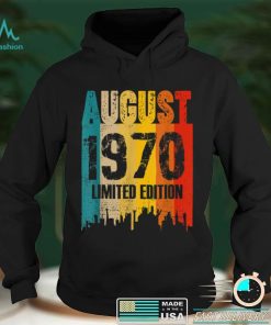 August 1970 52 Years Old Birthday Limited Edition Vintage T Shirt