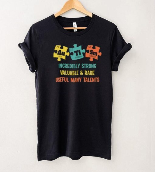 Autism Awareness Periodic Puzzle Science Teacher Short Sleeve Unisex T Shirt