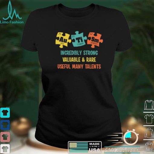 Autism Awareness Periodic Puzzle Science Teacher Short Sleeve Unisex T Shirt