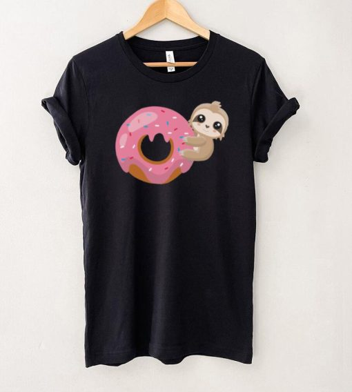 Baby Sloth On Donut Funny Shirt, hoodie