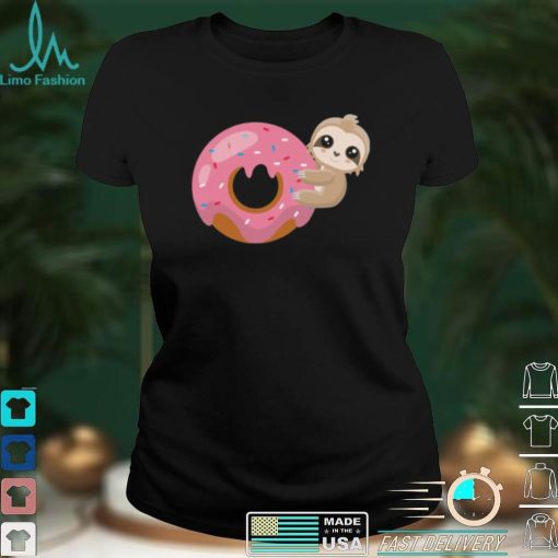 Baby Sloth On Donut Funny Shirt, hoodie