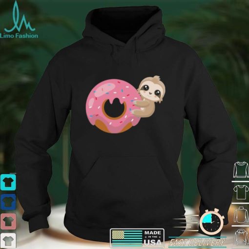 Baby Sloth On Donut Funny Shirt, hoodie