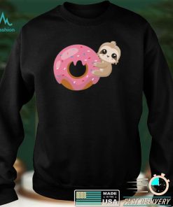 Baby Sloth On Donut Funny Shirt, hoodie