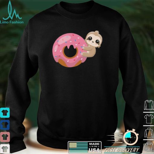 Baby Sloth On Donut Funny Shirt, hoodie