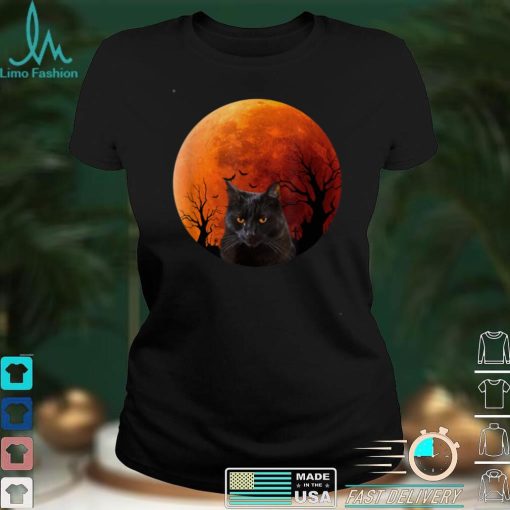 Black Cats Moon Pumpkin Funny Halloween Horror Gifts T Shirt