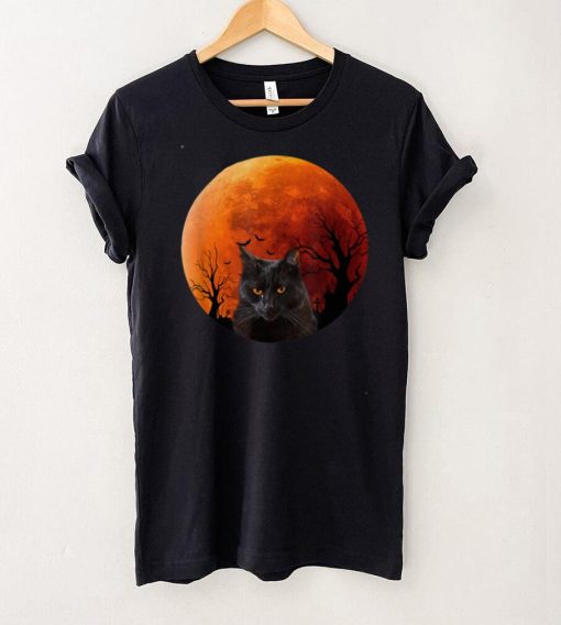 Black Cats Moon Pumpkin Funny Halloween Horror Gifts T Shirt