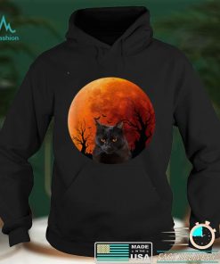 Black Cats Moon Pumpkin Funny Halloween Horror Gifts T Shirt