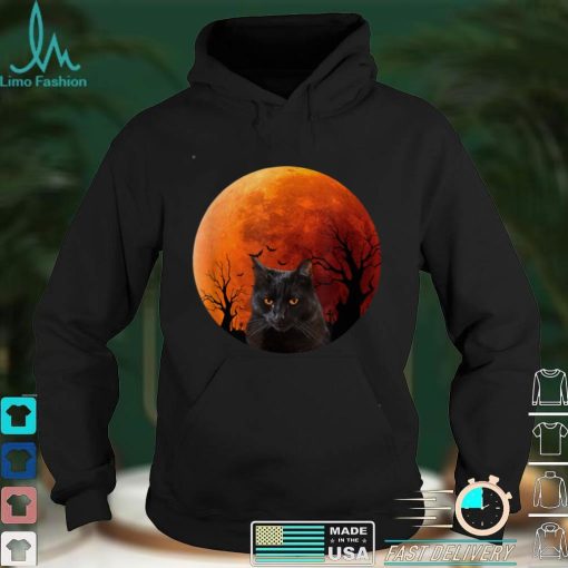 Black Cats Moon Pumpkin Funny Halloween Horror Gifts T Shirt