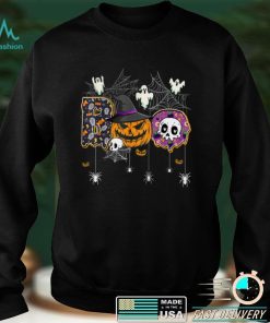 Boo Creepy Ghost Pumpkin Witch Halloween Costume T Shirt