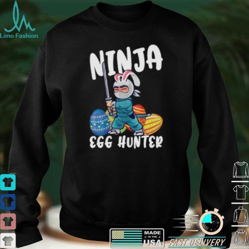 Bunny Ninja Cute Egg Hunter Easter Day Short Sleeve Unisex T Shirt