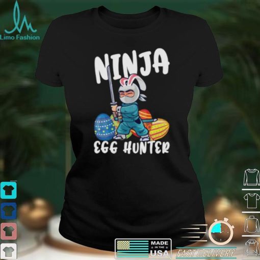 Bunny Ninja Cute Egg Hunter Easter Day Short Sleeve Unisex T Shirt