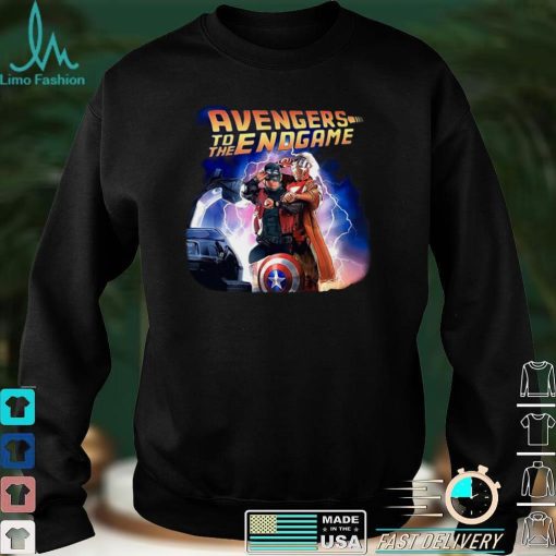 Captain America and Iron Man back to the future Avengers to the Endgame shirt