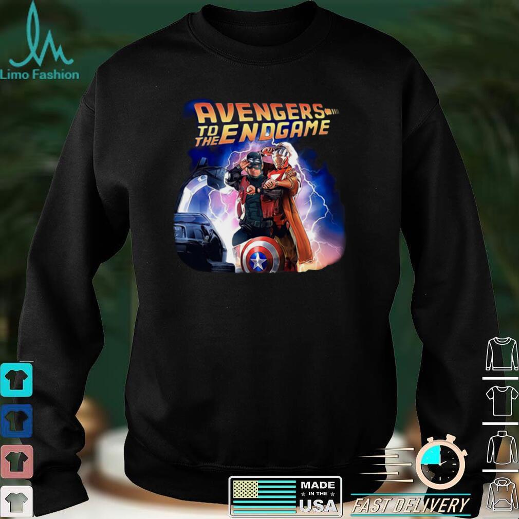 Captain America and Iron Man back to the future Avengers to the Endgame shirt Captain America and Iron Man back to the future Avengers to the Endgame shirt
