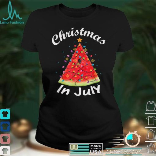 Christmas In July Summer Design Melon Christmas Tree Summer T Shirt