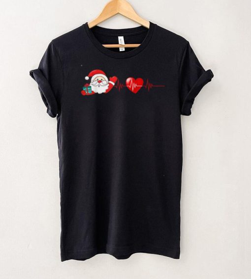 Christmas Santa Heartbeat Merry Christmas Santa Claus T Shirt