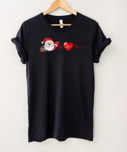 Christmas Santa Heartbeat Merry Christmas Santa Claus T Shirt