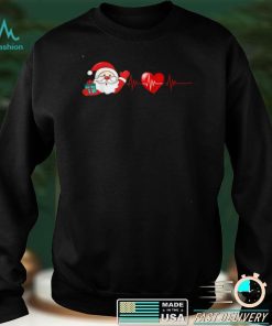 Christmas Santa Heartbeat Merry Christmas Santa Claus T Shirt