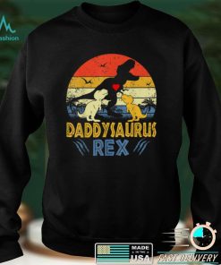 Daddy Saurus T Rex Dinosaur Daddy 2 kids Family Matching T Shirt
