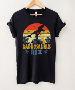 Daddy Saurus T Rex Dinosaur Daddy 2 kids Family Matching T Shirt