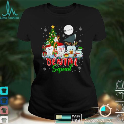 Dental Squad Christmas Tree Santa Reindeer Elf Tooth Lover T Shirt