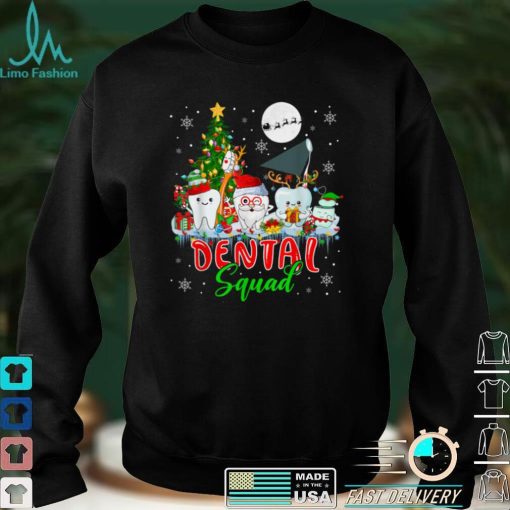 Dental Squad Christmas Tree Santa Reindeer Elf Tooth Lover T Shirt