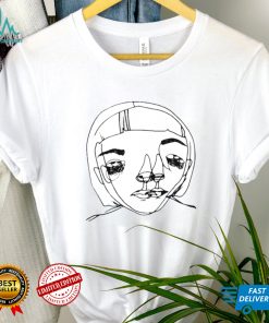 Dip Hem Print White T Shirt