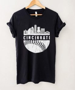 Downtown Cincinnati Ohio Skyline Baseball Shirt, Hoodie