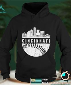 Downtown Cincinnati Ohio Skyline Baseball Shirt, Hoodie