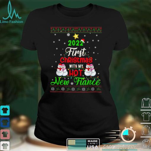 First Christmas With My Hot New Fiance Couple Snowmen Lover T Shirt