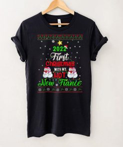 First Christmas With My Hot New Fiance Couple Snowmen Lover T Shirt