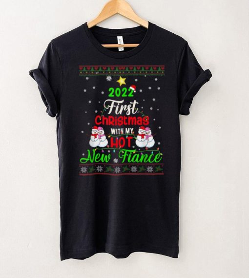 First Christmas With My Hot New Fiance Couple Snowmen Lover T Shirt