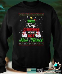 First Christmas With My Hot New Fiance Couple Snowmen Lover T Shirt